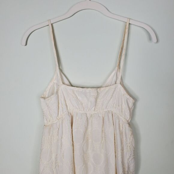 Charlotte Russe Ivory White Babydoll Spaghetti Strap Mini Sundress Size Medium - Picture 6 of 11